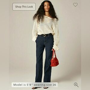 NWT J.Crew Full-length Slim-wide Trouser Jeans ('96 Slim Wide Jeans) Size 27